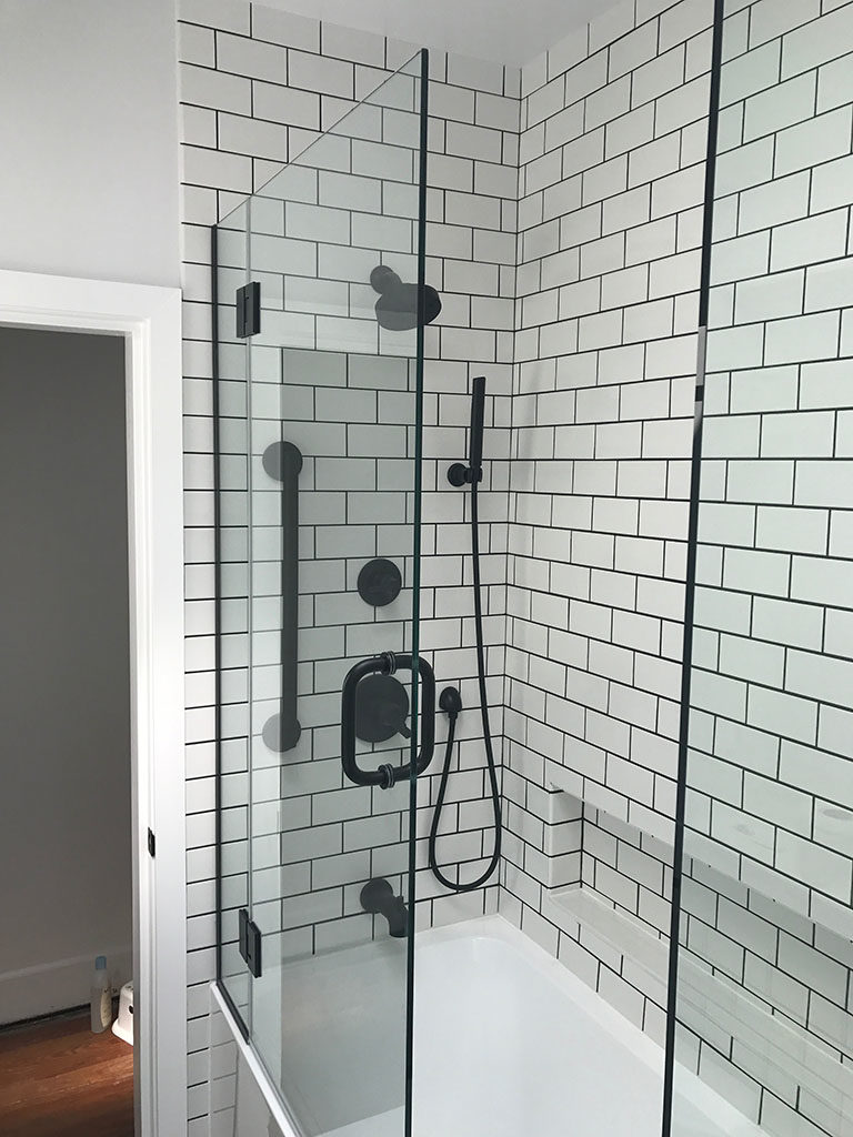 Bathroom project in Washington DC with shower-tub combination