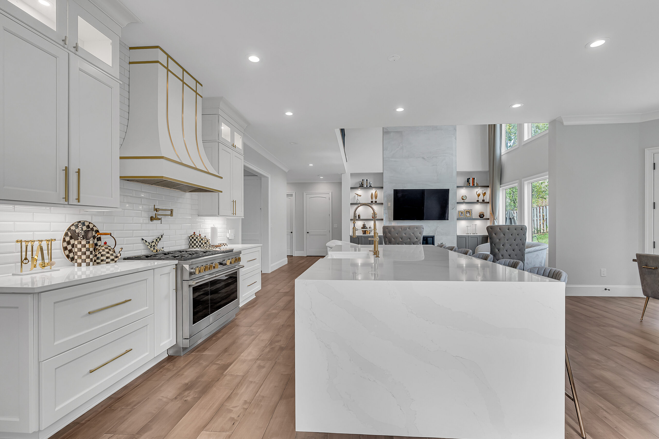 Elegant kitchen with white countertop