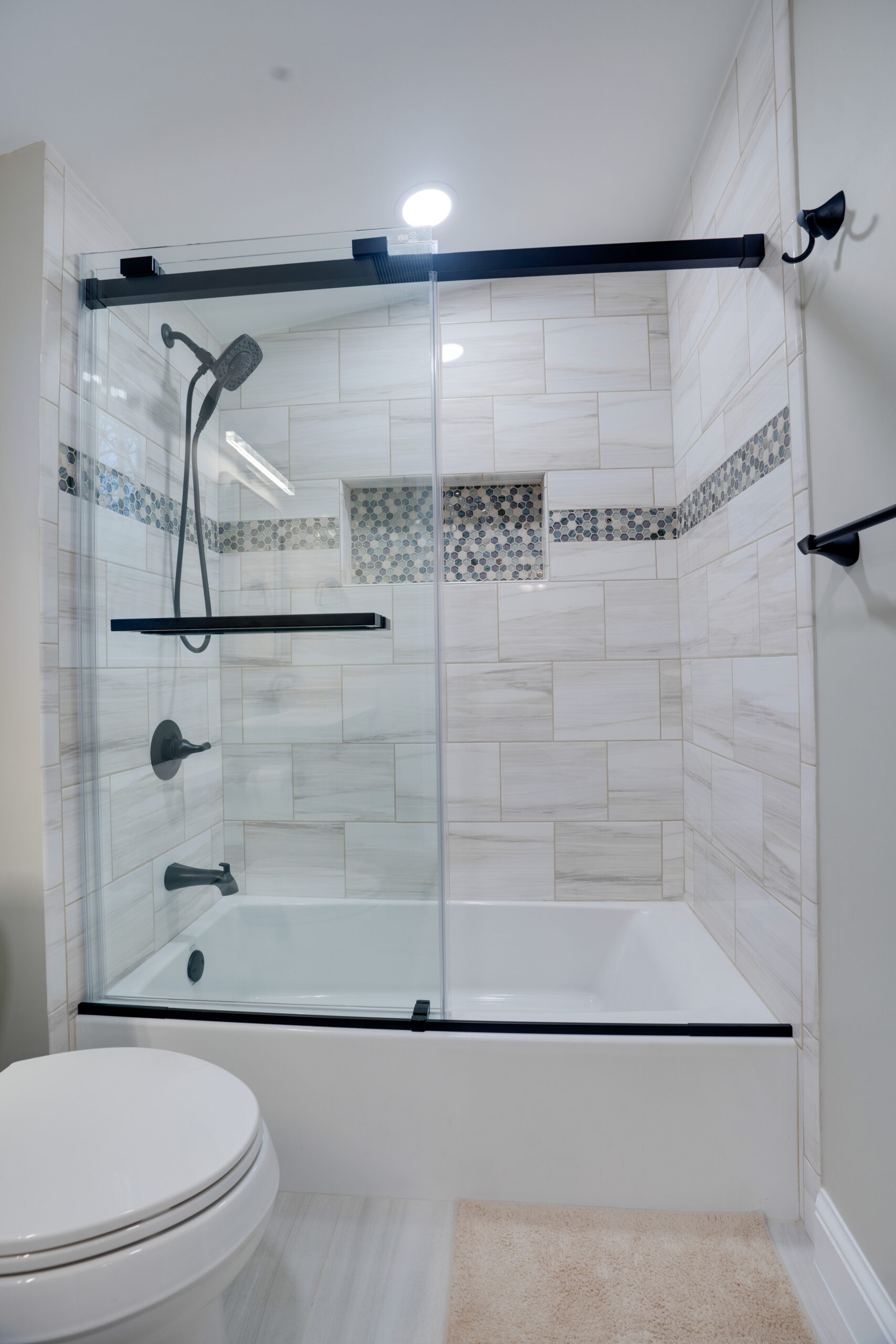 Elegant tub-shower combination