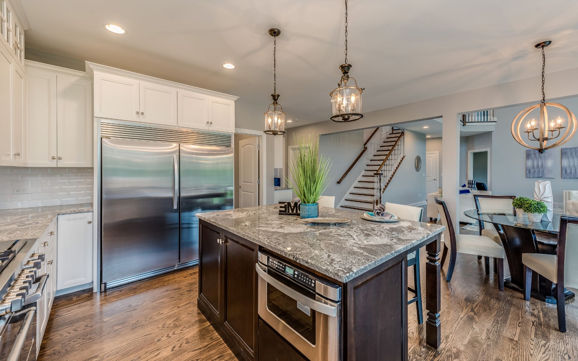 Open space kitchen with elegant kitchen island