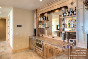 Old rustic kitchen cabinet