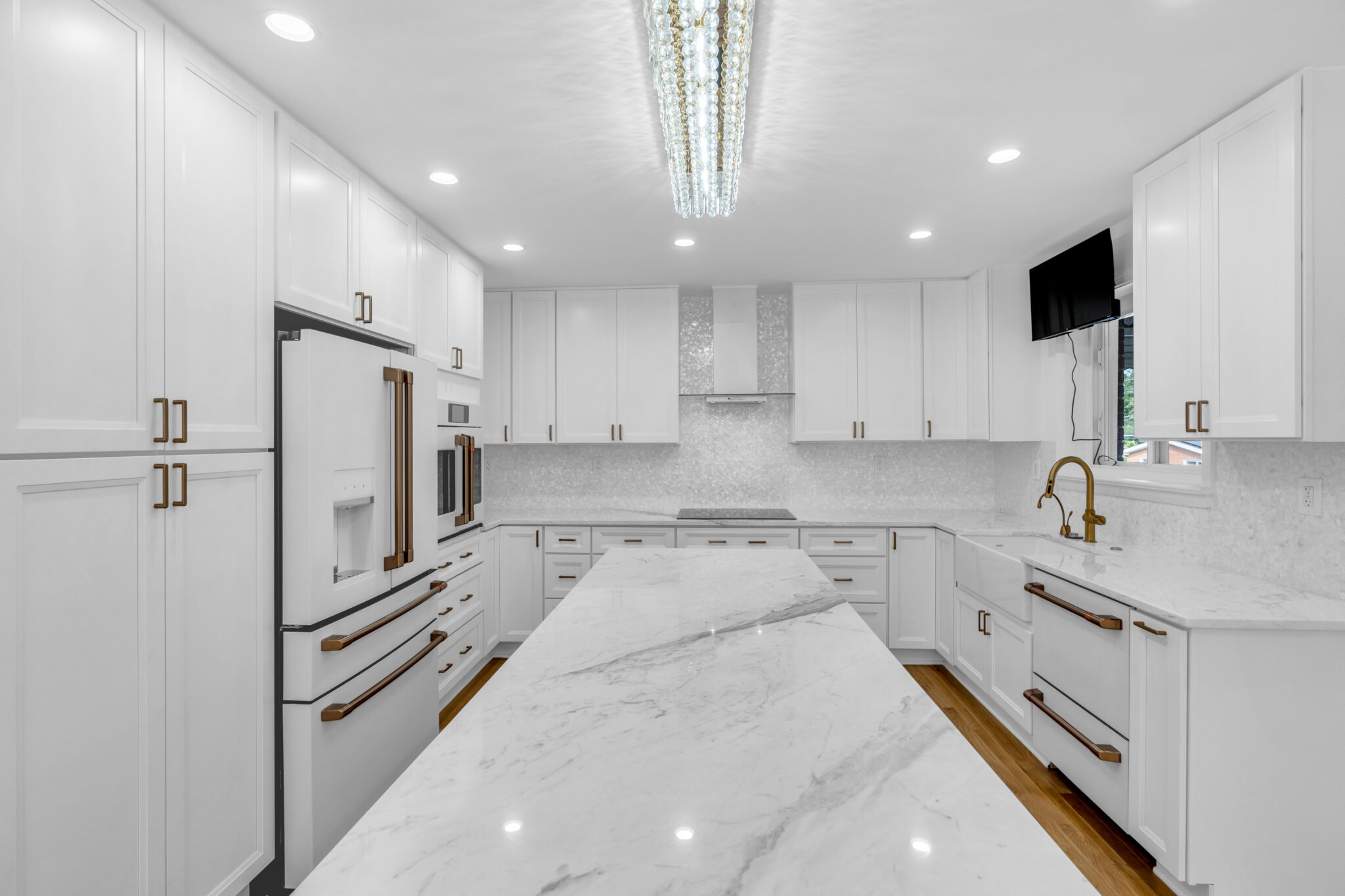 Luxe White Design Kitchen Remodel in Chillum, MD by Mega Kitchen and Bath project photo
