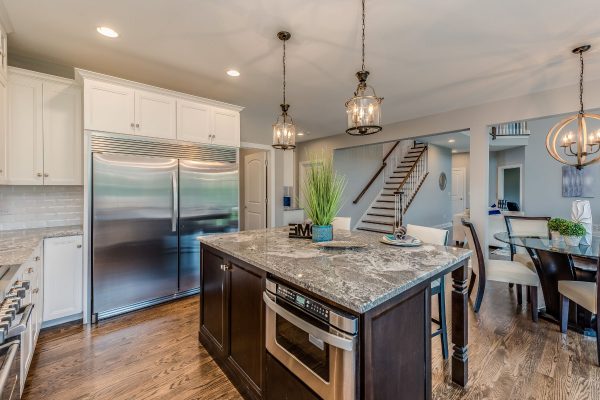 Open space kitchen with elegant kitchen island