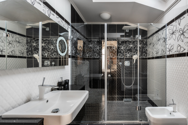 Elegant Bathroom remodeling permits in rockville md style in black and white concept