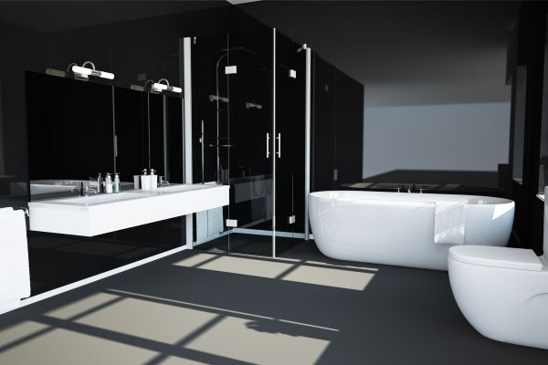 Different Takes on Black and White Bathrooms (2)